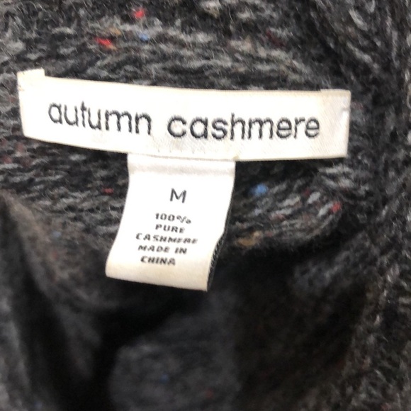 Autumn Cashmere Cowl Neck Sweater Size Medium Dark Gray - Picture 6 of 9